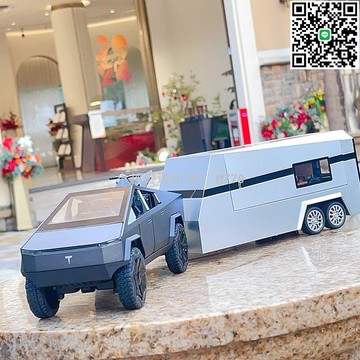【卓越優選館】特斯拉 Cybertruck 合金模型車 1:24 超大仿真賽博皮卡 男孩收藏擺件 兒童禮物 汽車玩具