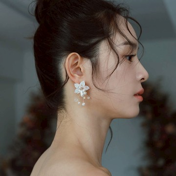 Rubin Flower 耳環 ERB1161 新娘送禮會婚禮拍照韓國頂級時尚設計
