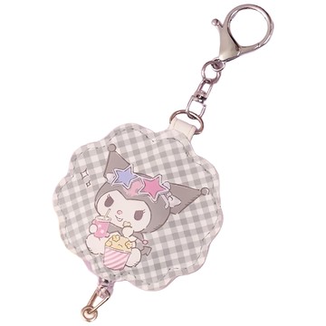 KUROMI 酷洛米 皮質伸縮證件扣 CA940-7  酷洛米花邊 灰色  1個