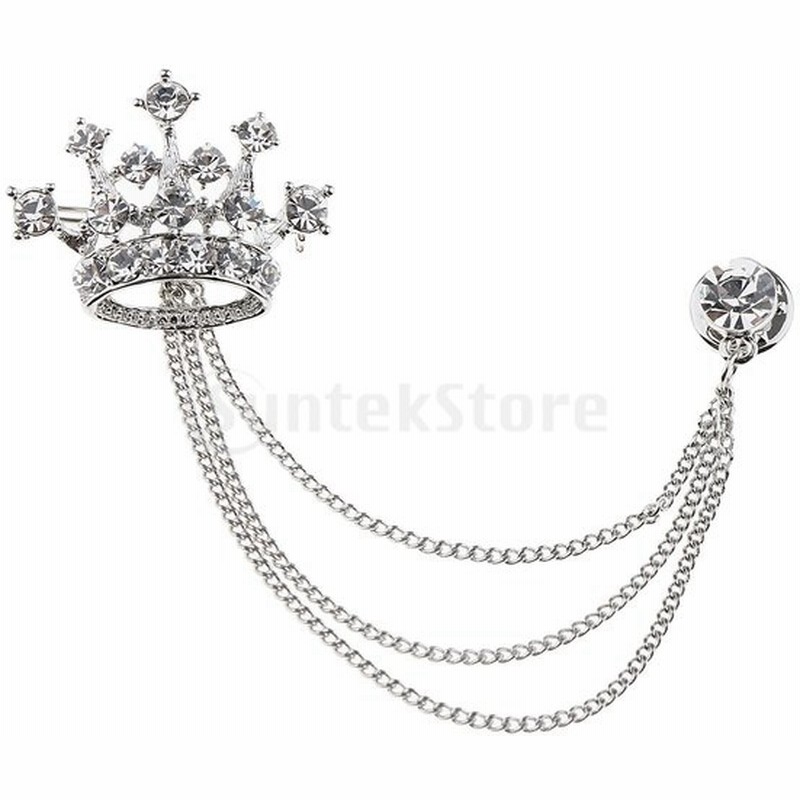 ラペルピン 三連チェーン付き 王冠 クリスタル 結婚式 フォーマル スーツ ブローチ 通販 Lineポイント最大0 5 Get Lineショッピング