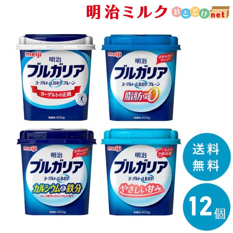 選べる4種類(3個×4種類) ブルガリアヨーグルト400ｇヨーグルト ×12個