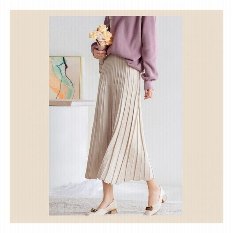 プリーツスカート ニットスカート ロングスカート 秋冬 スカート 冬服 レディース 二次会 発表会 プリーツニット ケーブル編み プリーツ フレア 通販 Lineポイント最大0 5 Get Lineショッピング