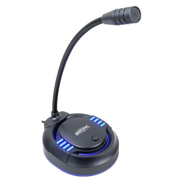 INTOPIC 廣鼎 USB桌上型發光麥克風  黑色  JAZZ-UB032