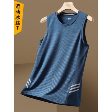 運動背心男夏季冰絲速干無袖t恤坎肩跑步健身籃球吸濕排汗上衣