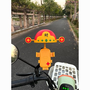🌟機車支架🌟財神頭盔騎行支架電瓶車摩托車防抖遮陽導航支架外賣騎手手機支架機車手機架 機車手機支架 手機架機車 機車用