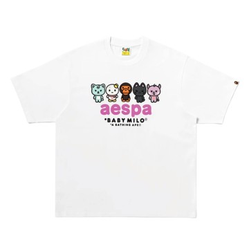 BAPE X AESPA BABY MILO RELAXED TEE - WHITE