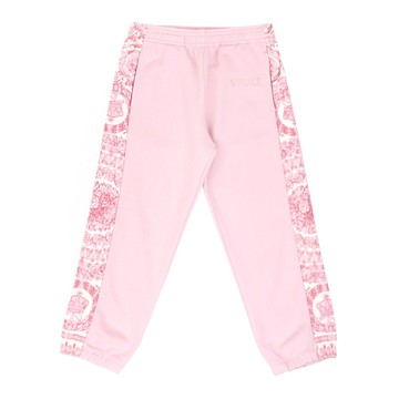 YOUNG VERSACE Kids 巴洛克粉色長褲