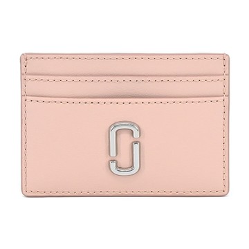 MARC JACOBS  THE J MARC滑面皮革名片卡片夾-玫瑰粉