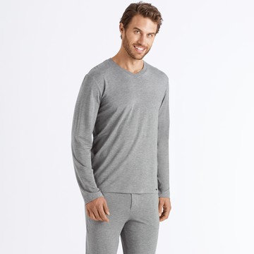 【HANRO】Casuals長袖V領家居服 S-XL (紗灰)
