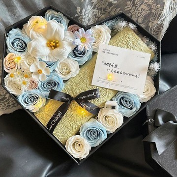 ❀【花中世界】❀創意高級儀式感香皂花禮盒送男女朋友閨蜜生日禮物七夕情人節禮物
