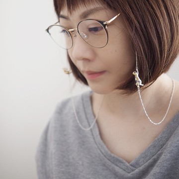 兩條跳舞的貓玻璃鏈