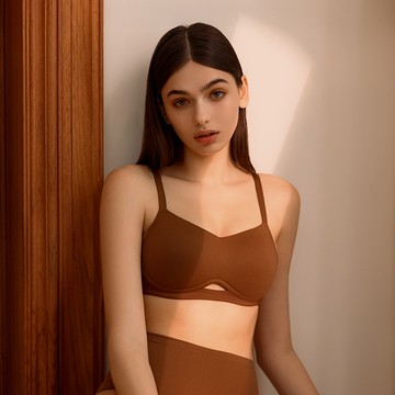 【曼黛瑪璉】超彈力 無鋼圈內衣 M-XXL(金燦棕)