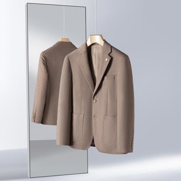 一線品牌撤標休閑西服外套綿羊毛男士商務小西服春秋季高級感上衣