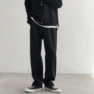 素面寬版牛仔長褲 / 3色 / S-2XL【QTJBYN601】