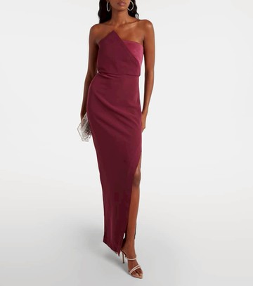 Roland Mouret Asymmetric satin crêpe gown