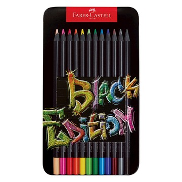 FABER-CASTELL 輝柏 116413 黑旋風極軟油性色鉛筆  12色  1組