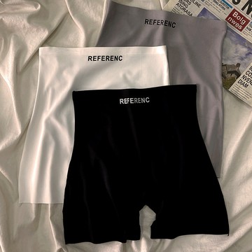 免運 女款純色內褲 冰絲安全褲 純棉襠高腰平角無痕不夾臀防走光少女打底褲 收腹褲 安全褲 高腰內褲