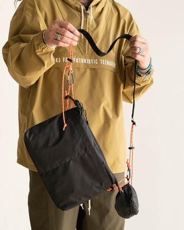 潮流超輕質感斜挎包多口袋通勤包撞色肩帶自帶掛包