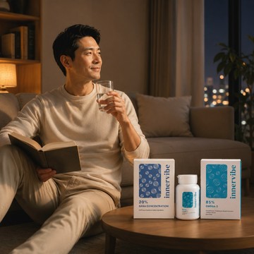 【鬆弛好眠組】innervibe裡好 麩胺酸發酵物(含GABA)芝麻素舒眠膠囊+ rTG型頂級高濃度魚油軟膠囊