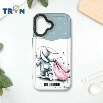 TRON IPHONE 16 小動物的小被被 兔貓 防摔 MAGSAFE 磁吸 太空載具殼 透黑 手機殼