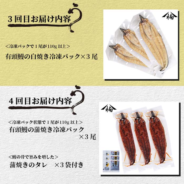 うなぎ2.3kg以上！5ヶ月間うなぎが楽しめる定期便！ t010-022