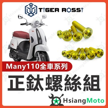 【翔好機車】Many 110 全車螺絲 金色 Many 鈦螺絲 Many110 鈦合金螺絲 鐵板牙 車殼螺絲