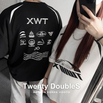 【20ss_select】韓國 賽車風 TWINX 美式 寬鬆 OVER SIZE 落肩 情侶 男裝