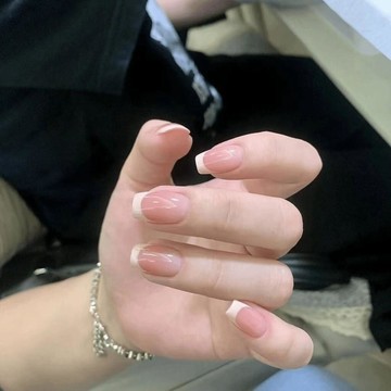 💥 手工穿戴甲 穿戴美甲 手工穿戴甲奶白法式純欲可拆卸簡約ins美甲顯白輕奢學生指甲貼片 美甲 美甲貼片 指甲貼片 指