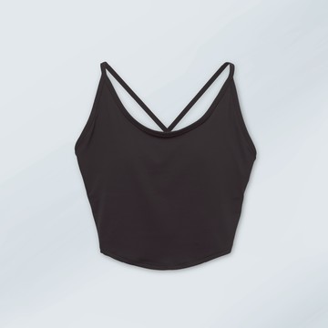 細肩帶交叉美背背心｜黑 Black