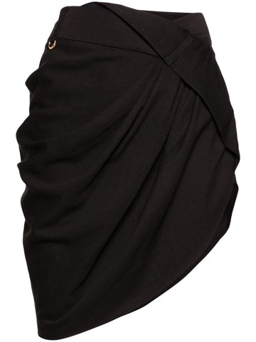 Jacquemus - La Jupe asymmetric miniskirt - women - Polyamide/Viscose - 40 - Black