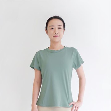 [Mukasa] DURABLE 簡約短袖運動上衣 - 忘憂草 - MUK-22041