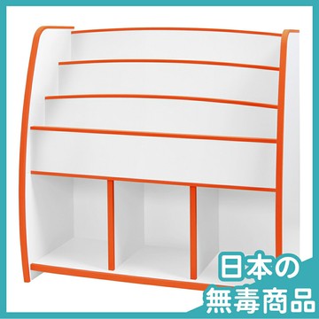 書櫃/收納/日本進口 TZUMii 小木偶兒童多層收納櫃-橘白