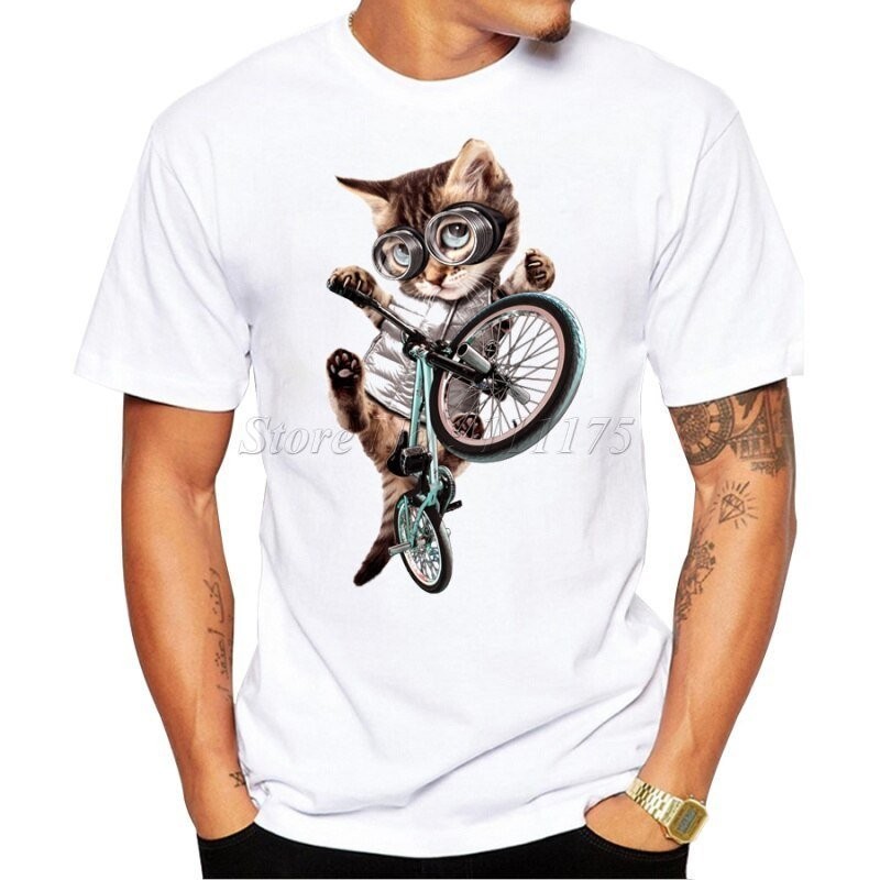 猫 自転車 マウンテンバイク おもしろ CAT ネコちゃん メンズ Tシャツ 動物 アニマル 通販 LINEポイント最大0.5%GET |  LINEショッピング