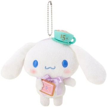 日本正版15周年大耳狗玉桂狗茶杯公仔毛絨包掛件掛飾Cinnamoroll