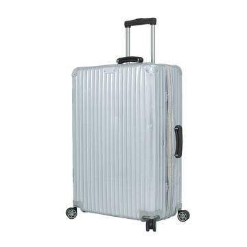 Rimowa 適用 CLASSIC FLIGHT復古款系列-台製保護套合身剪裁,透明四角加厚款(灰拉鍊) 高品質YKK拉鍊/防水防刮