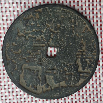 仿古方孔花錢 雕工母線農耕鬧市圖 百子圖 極美品春錢收藏古銅錢