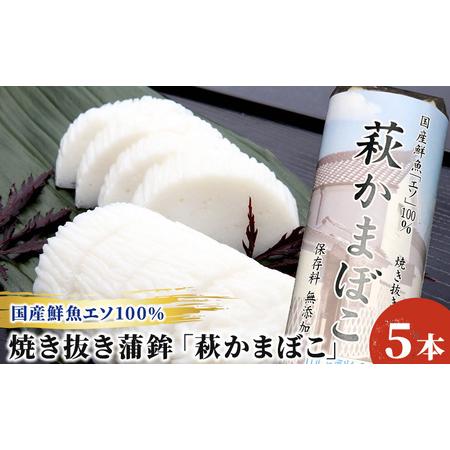 ふるさと納税 国産鮮魚エソ100％ 保存料無添加かまぼこ 焼き抜き蒲鉾「萩かまぼこ」5本 山口県萩市