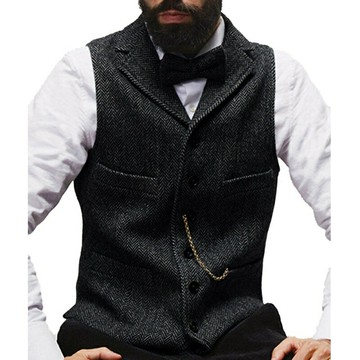 【巴黎精品】現貨+預購 西裝背心西服馬甲-翻領修身商務純色男外套13色a1ad6