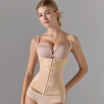 纖腰美型 (中塑型) 輕挺上身瘦腰塑身衣 隱形膚(S-5L)