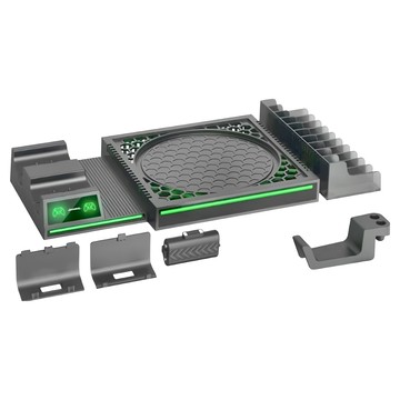 DOBE XBOX SERIES X 充電散熱底座 + 碟架 + 耳機架  TYX-1622  黑色  1組