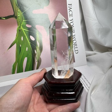 千奇嚴選 天然清透料 白水晶柱7號222公克🤍白水晶柱 晶柱 白水晶 水晶柱 白晶柱 收藏級 可掛水晶手珠 A1072