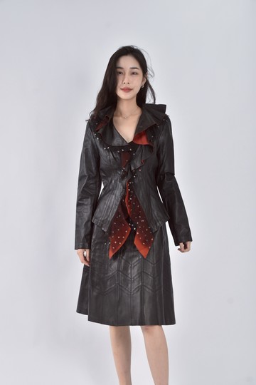 (M) charinyeh皮質黑色套裝