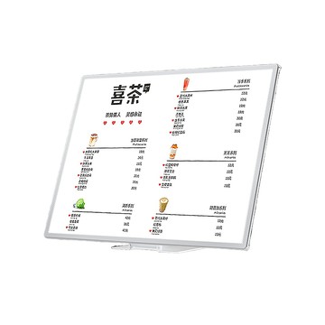 【AnDa 安達】桌面菜單發光台卡 奶茶店菜單展示牌價目表設計制作桌面吧臺發光LED廣告燈箱點餐牌