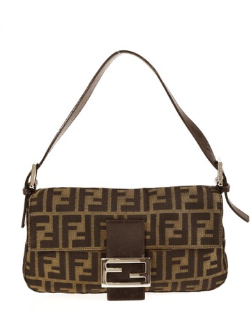 Fendi Pre-Owned - 1990-2000s pre-owned Zucca Baguette shoulder bag - women - Canvas/Leather - One Size - Brown