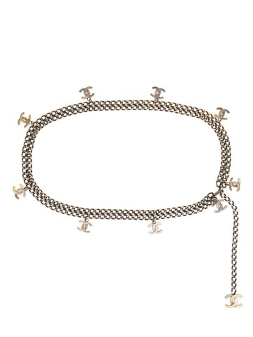CHANEL Pre-Owned - CC-charm chain belt - women - Brass - One Size - Brown