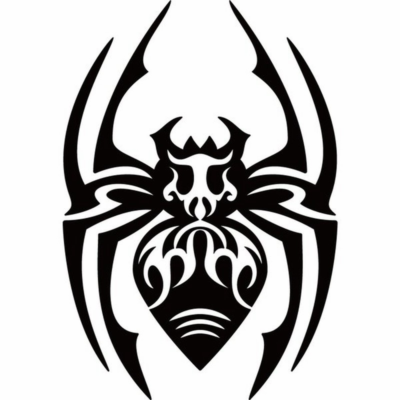 車 バイク かっこいい ステッカー スパイダー クモ 蜘蛛 トライバル 21 ステッカー タンク ヘルメット リア サイド 通販 Lineポイント最大0 5 Get Lineショッピング