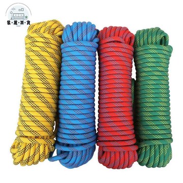 免運 公司貨 繩子 戶外繩 戶外登山逃生高空作業安全救生攀登繩子加粗耐磨攀巖尼龍繩家用可開發票 工廠現貨直銷 售後保障 5m819