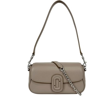 MARC  JACOBS THE CLOVER 平滑皮革翻蓋二用包(水泥灰)