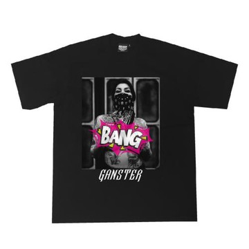 西海岸美式小領口bboy寬松大碼匪幫old school重磅hiphop短袖t桖