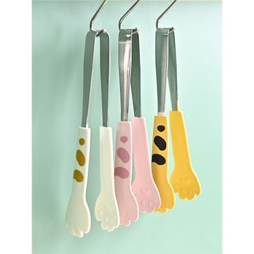 日本創意可愛貓爪不銹鋼食品夾烘焙夾沙拉面包夾甜點夾燒烤夾子